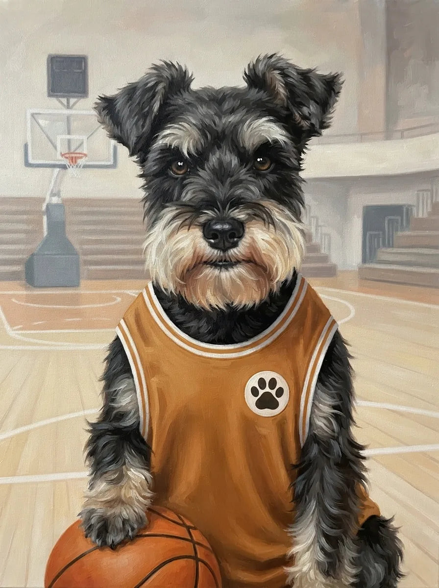 Portrait de Thea, schnauzer (Basket)
