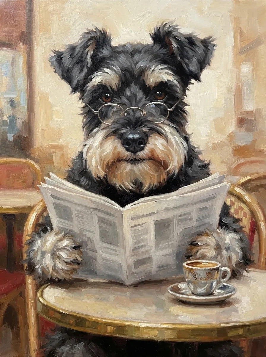 Portrait de Thea, schnauzer (Le journal)