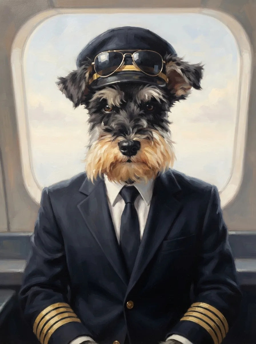 Portrait de Thea, schnauzer (Pilote)