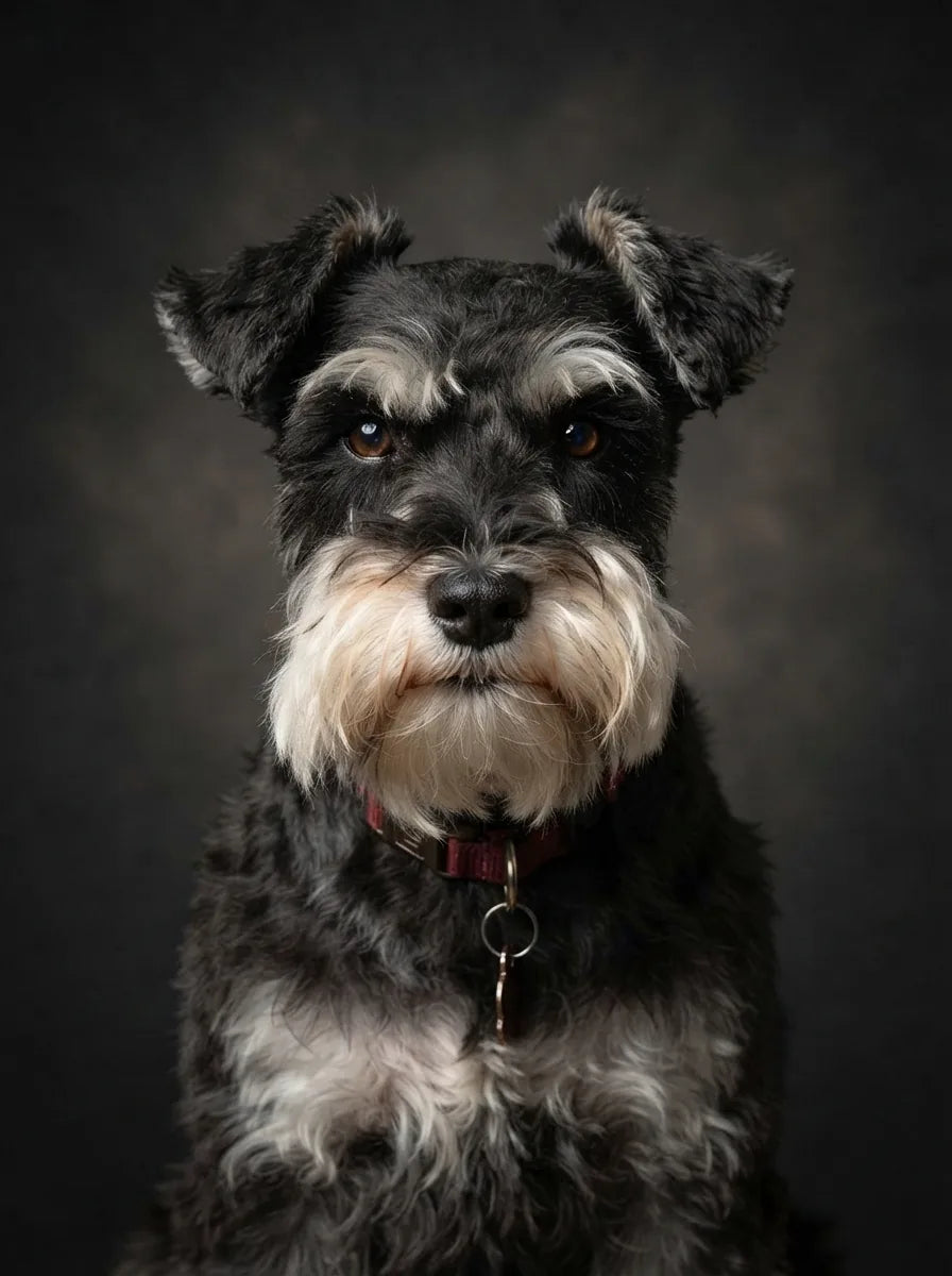 Portrait de Thea, schnauzer (Studio)