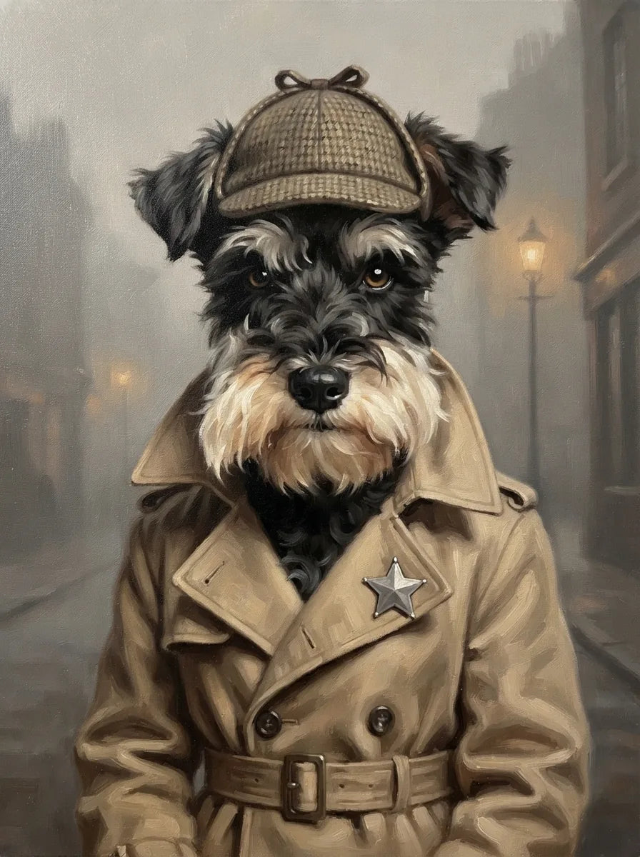 Portrait de Thea, schnauzer (Détective)
