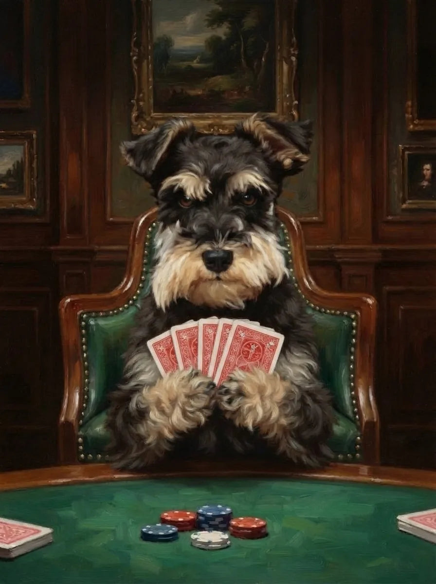 Portrait de Thea, schnauzer (Poker)
